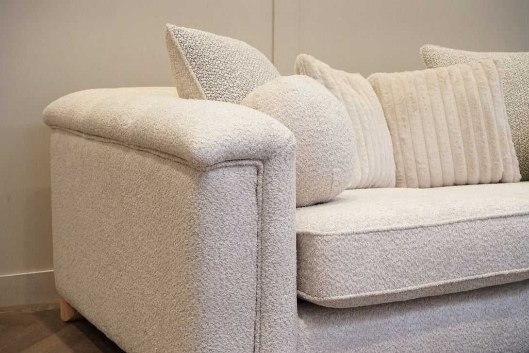 Regency Medium 2 Seater Sofa, Soft Bouclé Natural