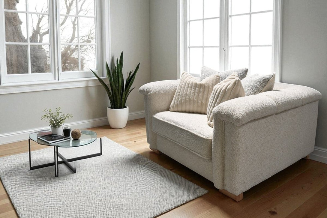 Regency Snuggle Chair, Soft Bouclé Natural