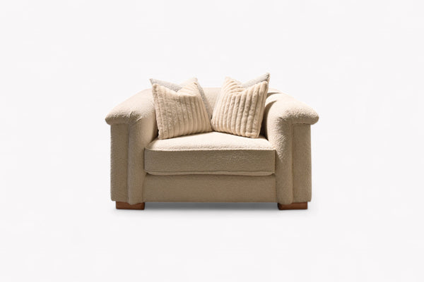 Regency Snuggle Chair, Soft Bouclé Natural