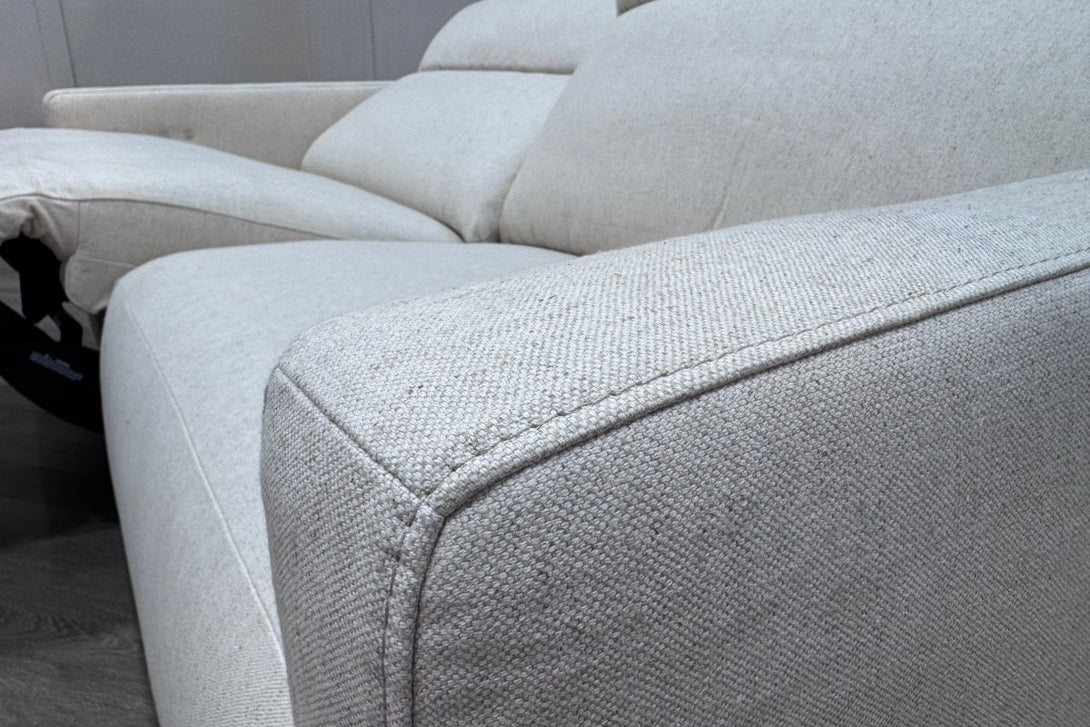 Ridley Large 3 Seater Sofa, Easy Clean Natural Linen