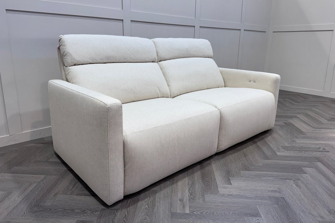 Ridley Large 3 Seater Sofa, Easy Clean Natural Linen