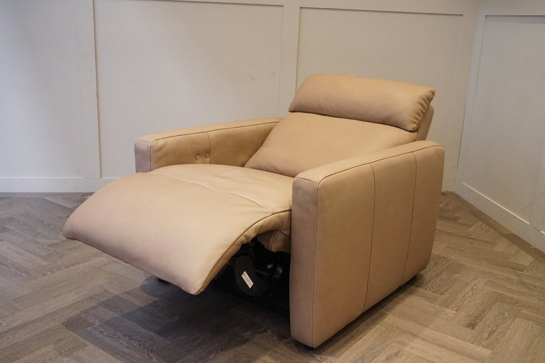 Ridley Power Recliner Armchair, Hand Tipped Taupe