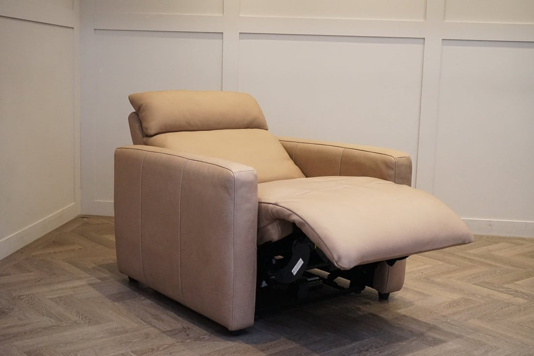 Ridley Power Recliner Armchair, Hand Tipped Taupe