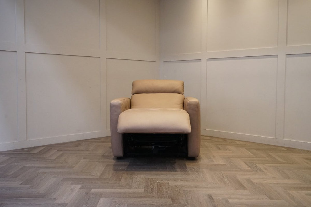 Ridley Power Recliner Armchair, Hand Tipped Taupe