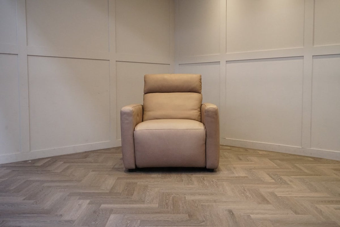 Ridley Power Recliner Armchair, Hand Tipped Taupe