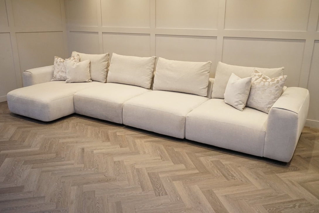 Rocco Large LHF Chaise Sofa, Dusky Ecru
