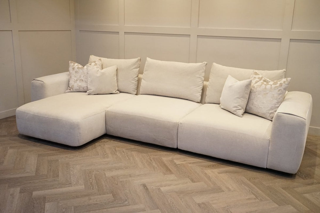 Rocco Large LHF Chaise Sofa, Dusky Ecru