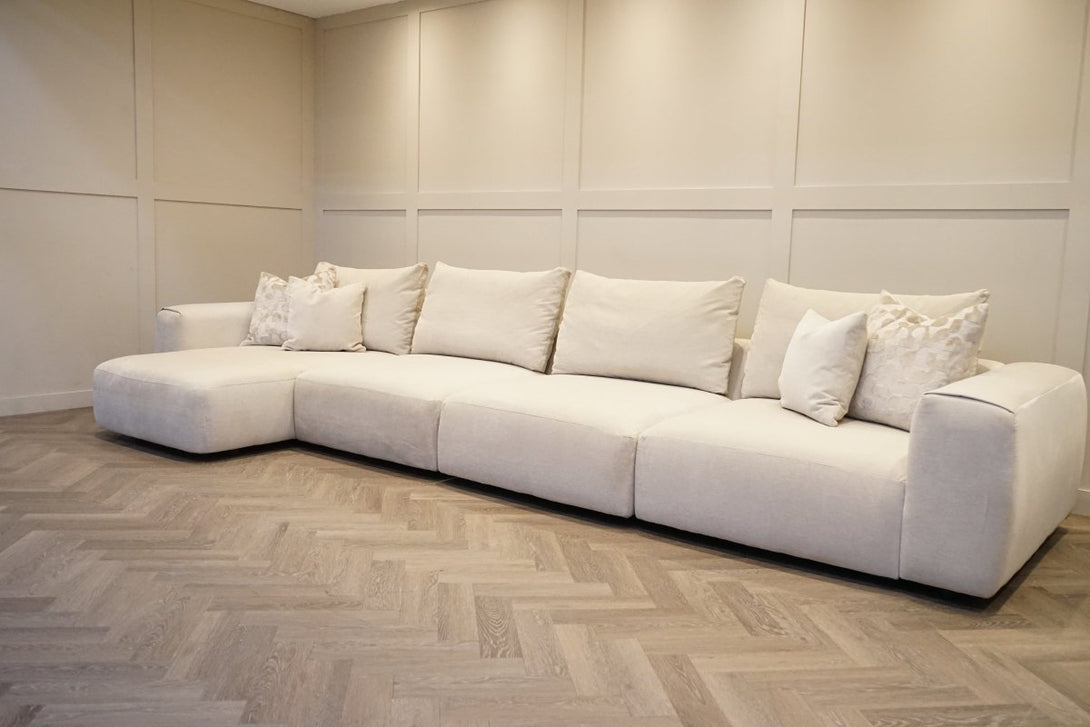 Rocco Large LHF Chaise Sofa, Dusky Ecru