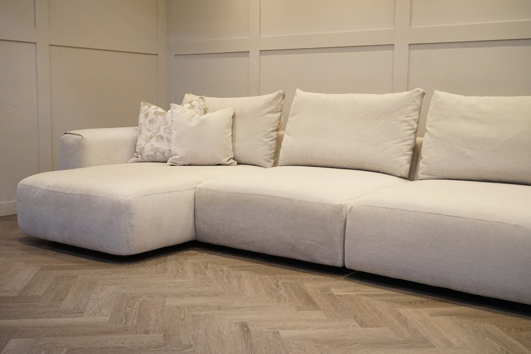 Rocco Large LHF Chaise Sofa, Dusky Ecru