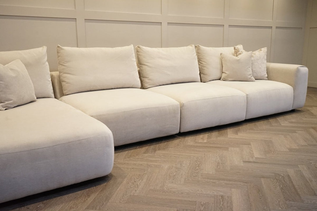 Rocco Large LHF Chaise Sofa, Dusky Ecru