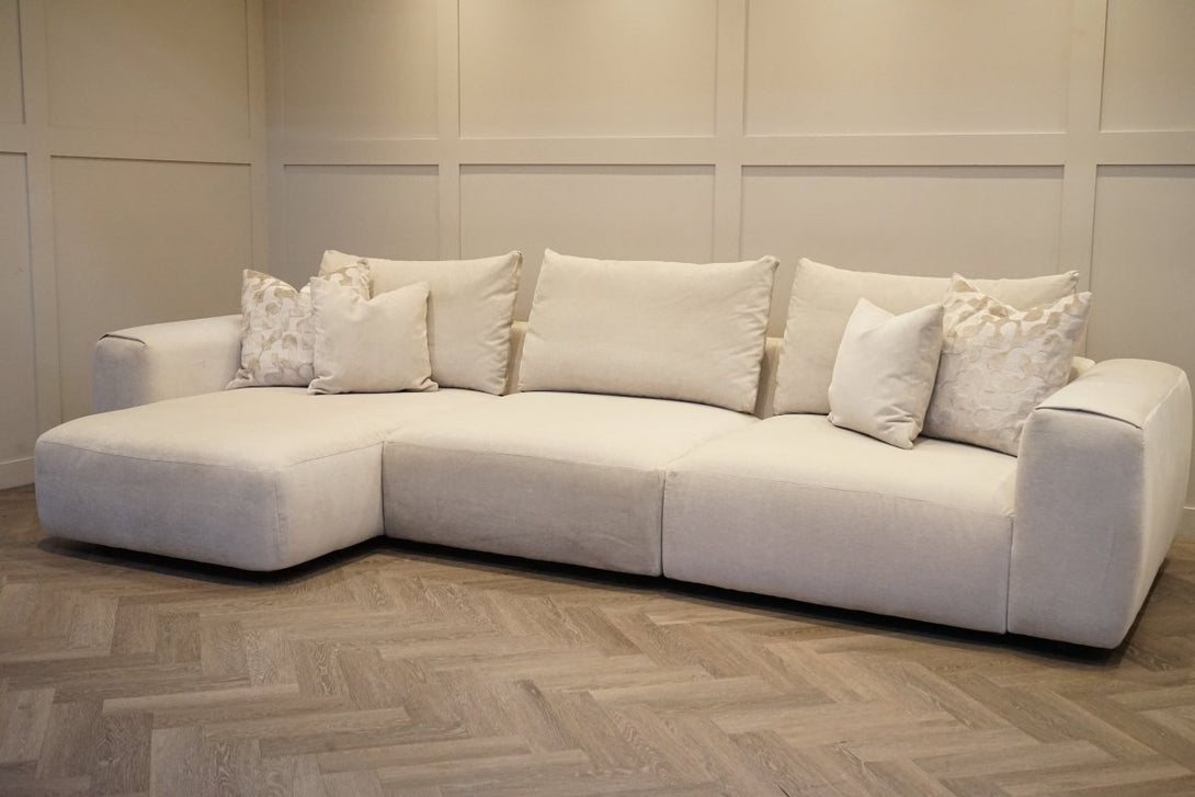 Rocco Large LHF Chaise Sofa, Dusky Ecru