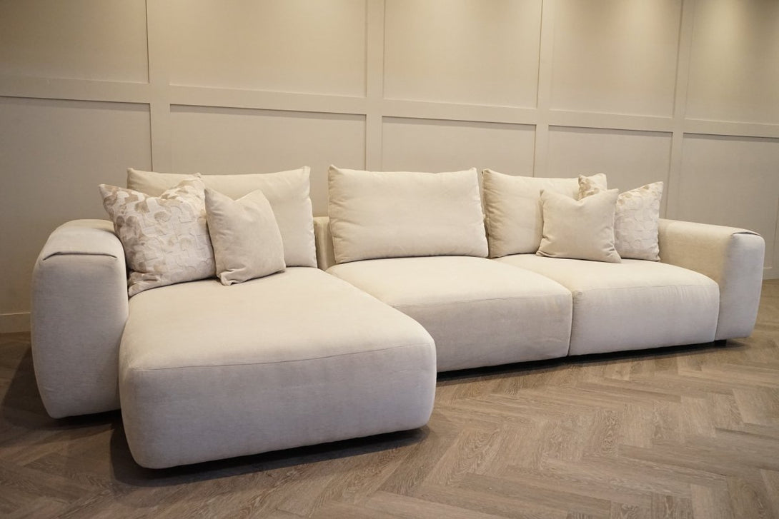 Rocco Large LHF Chaise Sofa, Dusky Ecru