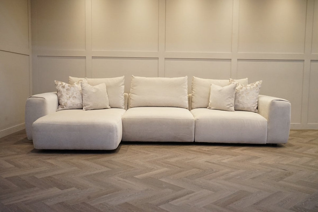 Rocco Large LHF Chaise Sofa, Dusky Ecru