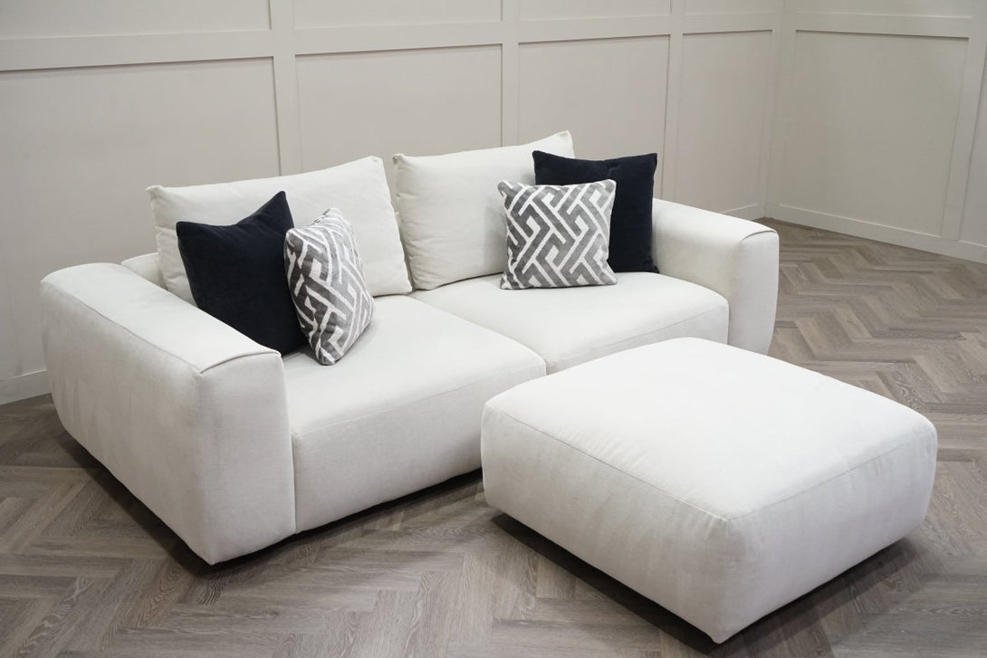 Rocco Large Sofa & Stool, Tuscan Ivory