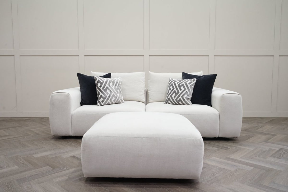 Rocco Large Sofa & Stool, Tuscan Ivory