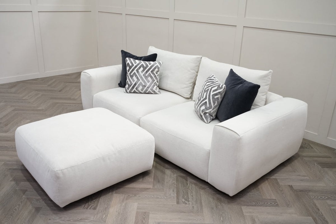 Rocco Large Sofa & Stool, Tuscan Ivory