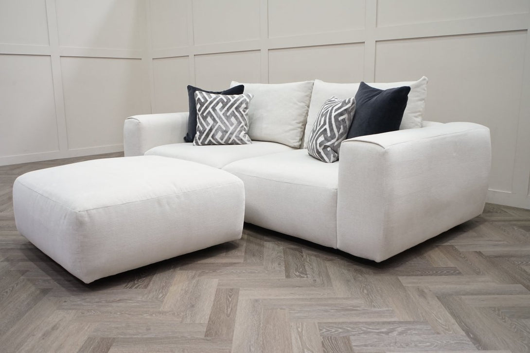 Rocco Large Sofa & Stool, Tuscan Ivory
