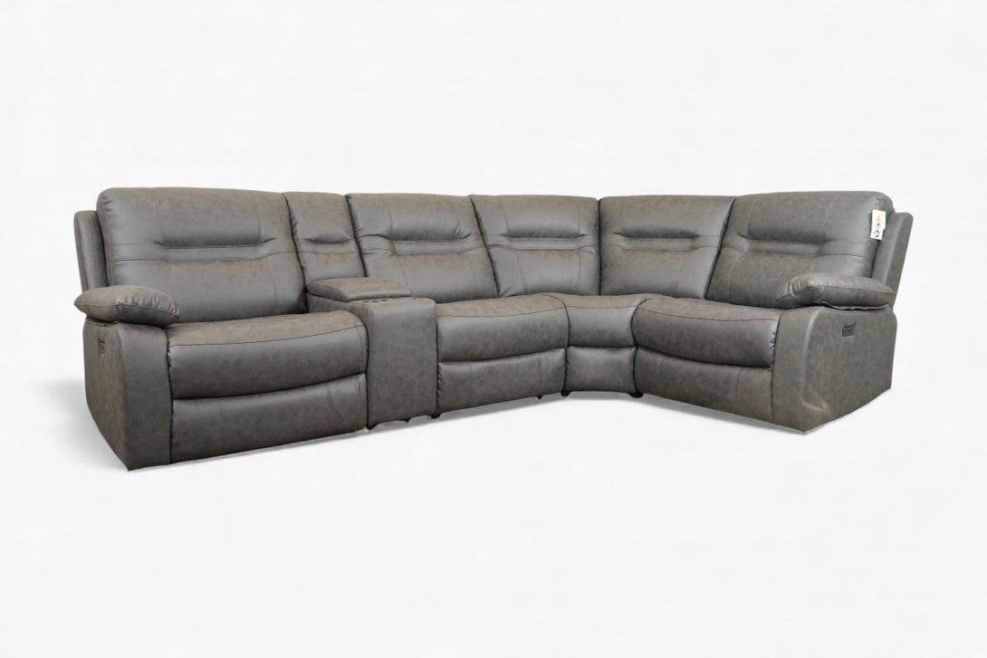 Ronan LHF/RHF Power Reclining Modular Corner Sofa, Grey Tech Fabric