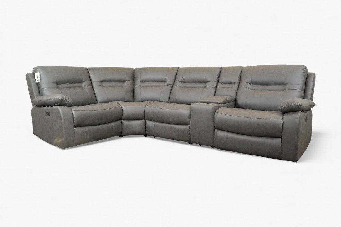 Ronan LHF/RHF Power Reclining Modular Corner Sofa, Grey Tech Fabric