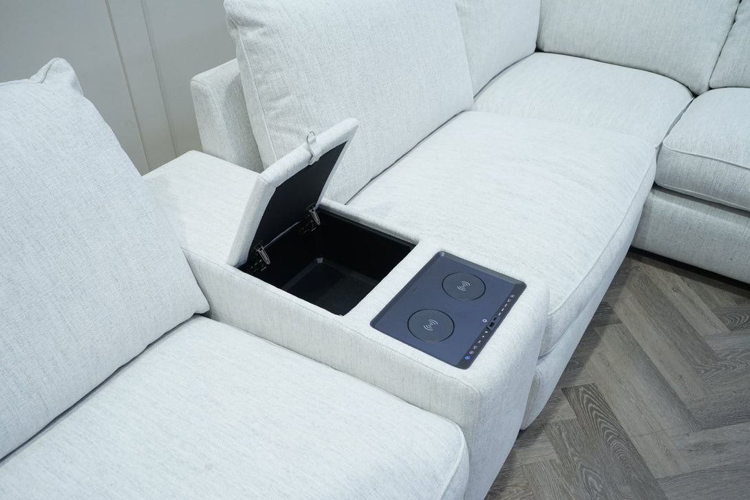 Rowe Cinema 2 Corner 2 with 2 Consoles, Moretta Oyster