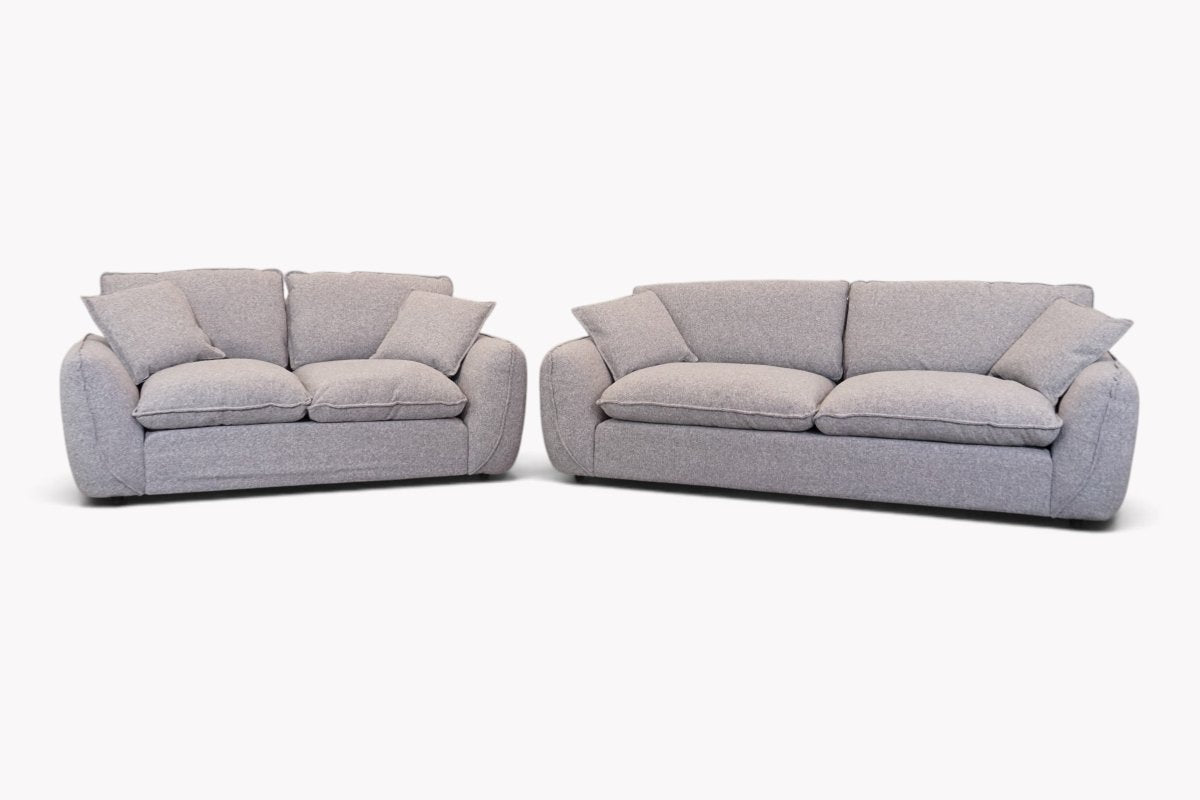 Salvador 3 + 2 Seater Fabric Sofas, Monique Steel
