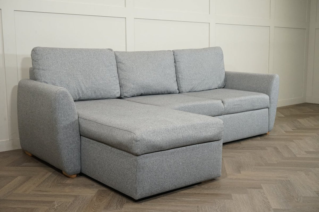 Sansa Splayed Arm Sofa Bed with Storage, Saga Grey