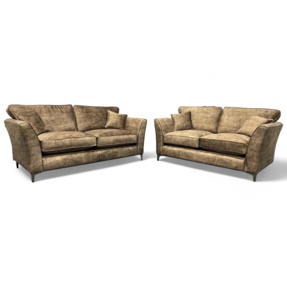 Sasha 3 & 2 Seater Classic Back Sofa Set, Dove Nutmeg