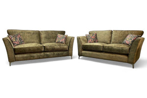 Sasha 3 & 2 Seater Classic Back Sofa Set, Dove Olive