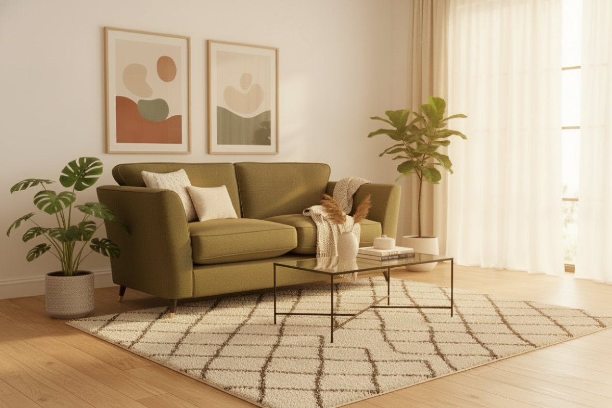 Sasha 3 Seater Classic Back Fabric Sofa