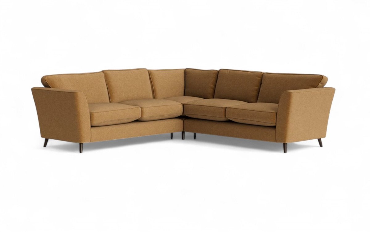 Sasha Large Corner Sofa, Dark Wood