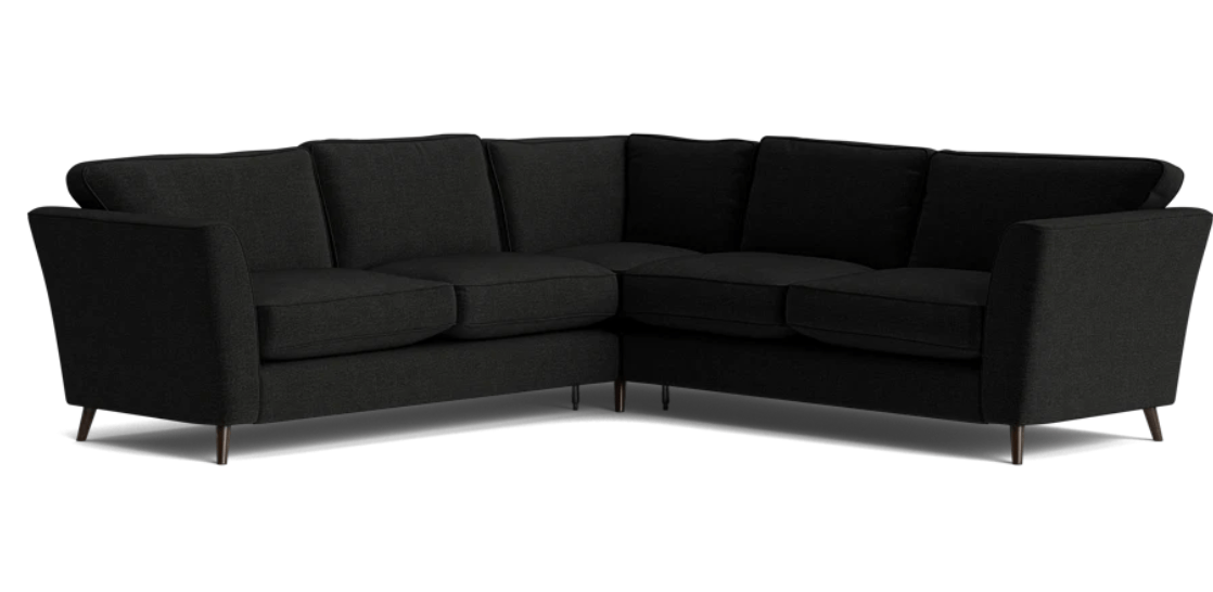 Sasha Large Corner Sofa, Dark Wood