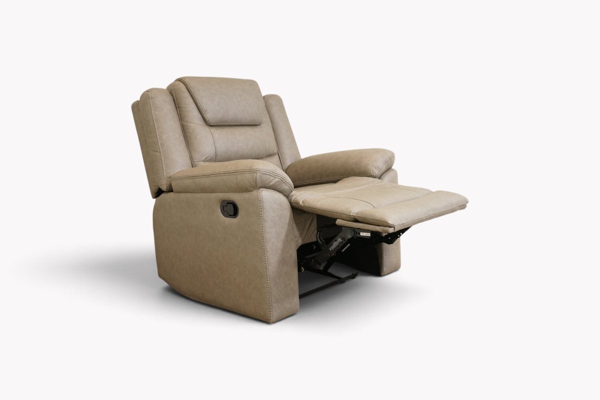 Saturn Fabric Manual Reclining Armchair, Marble Grey