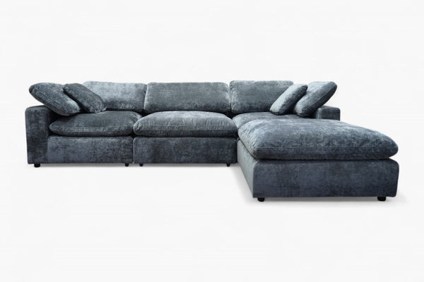Savoy Left/Right Corner Sofa Footstool End, Storm Grey
