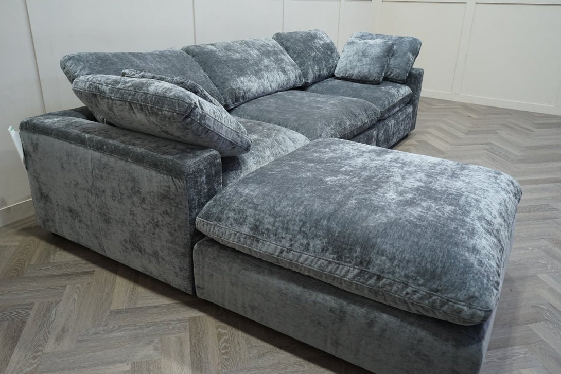 Savoy Left/Right Corner Sofa Footstool End, Storm Grey
