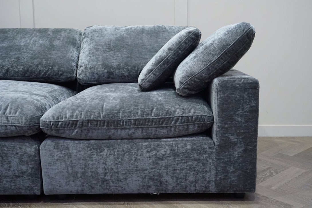 Savoy Left/Right Corner Sofa Footstool End, Storm Grey
