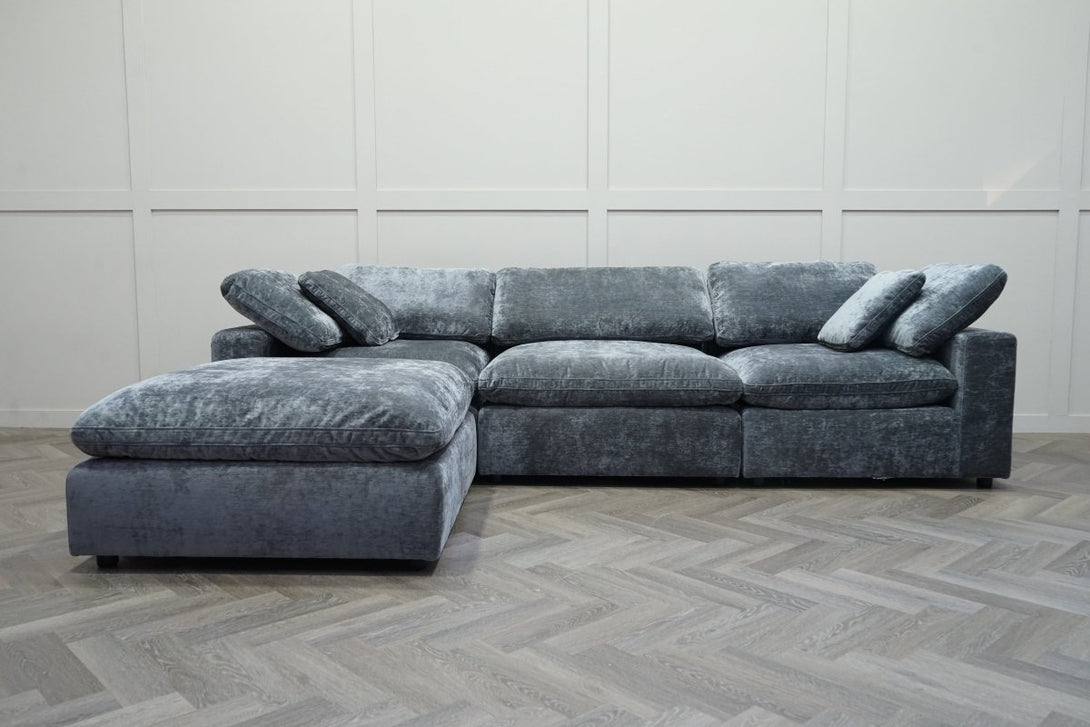 Savoy Left/Right Corner Sofa Footstool End, Storm Grey