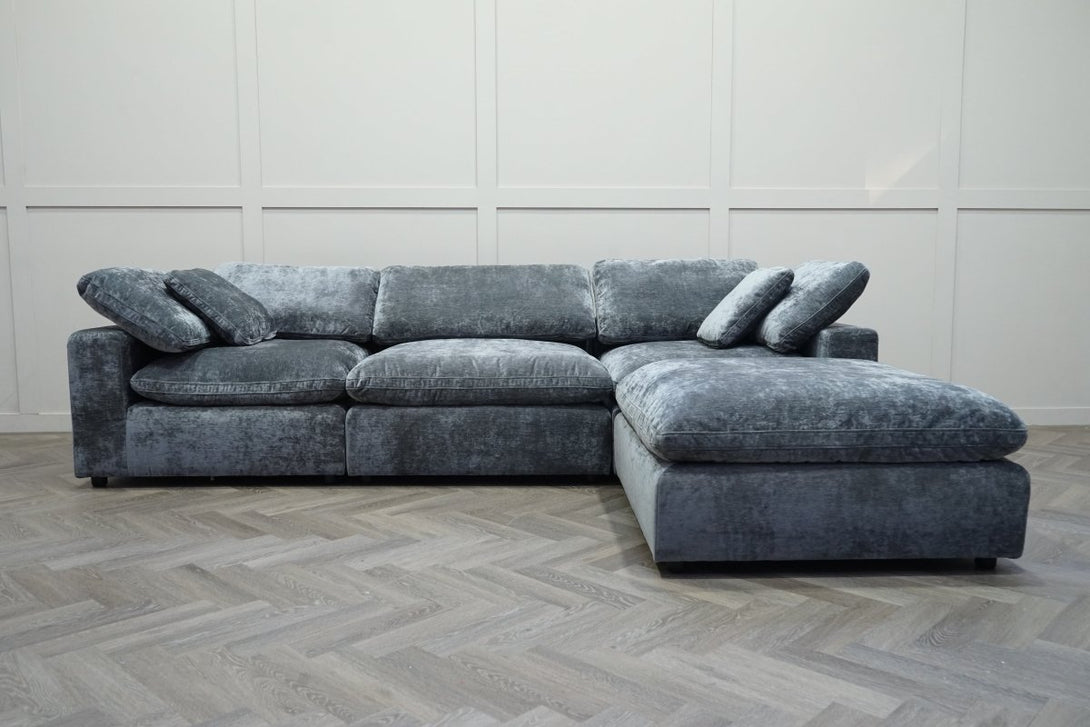 Savoy Left/Right Corner Sofa Footstool End, Storm Grey