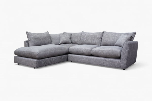 Seattle LHF Corner Sofa, Almeris Charcoal Grey