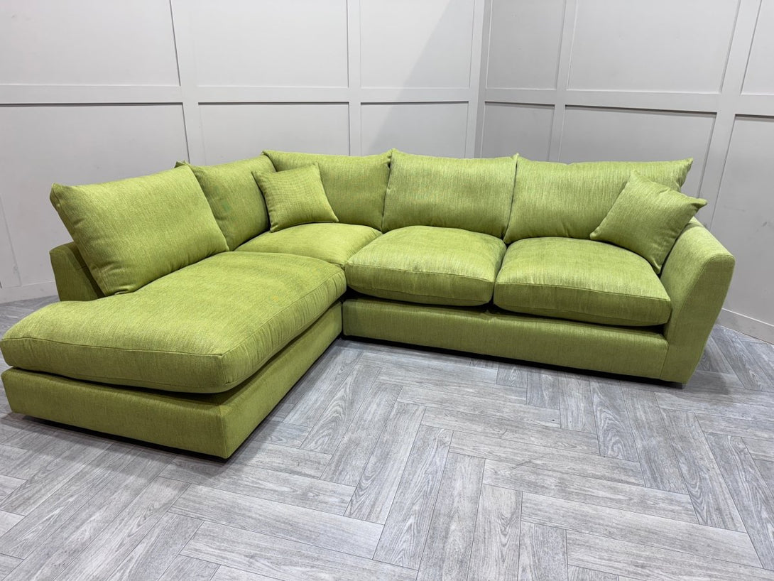 Seattle LHF Corner Sofa, Hollis Lime