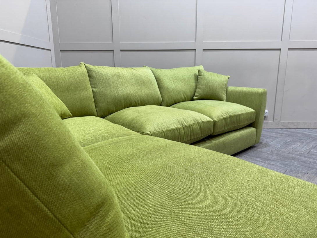 Seattle LHF Corner Sofa, Hollis Lime