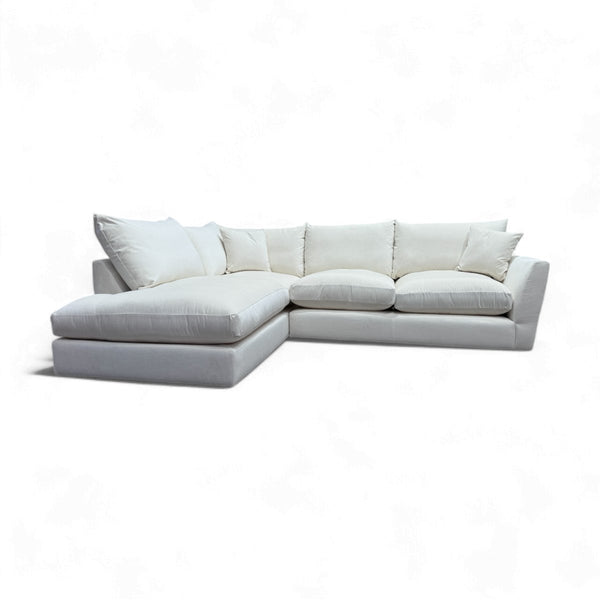 Seattle LHF Corner Sofa, Off White