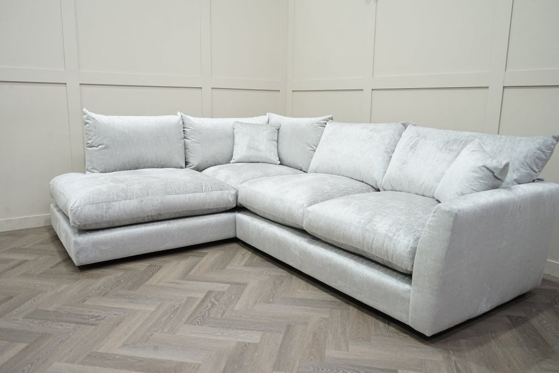 Seattle LHF Corner Sofa, Willow Silver
