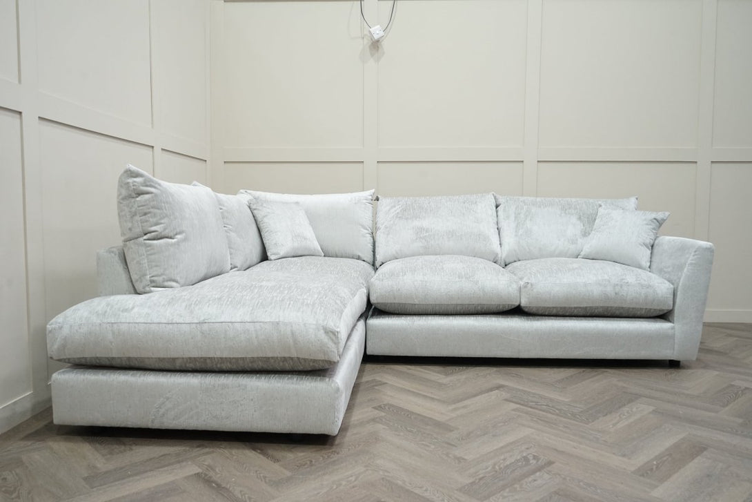 Seattle LHF Corner Sofa, Willow Silver