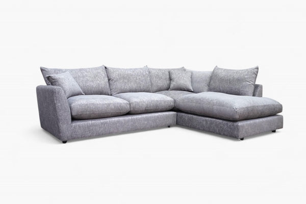 Seattle RHF Corner Sofa, Almeris Charcoal Grey