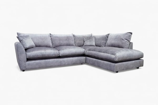 Seattle RHF Corner Sofa, Arrow Silver