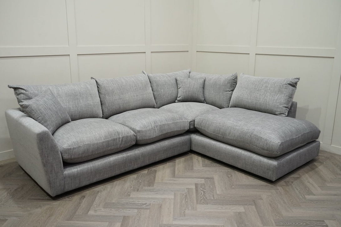 Seattle RHF Corner Sofa, Delta Charcoal