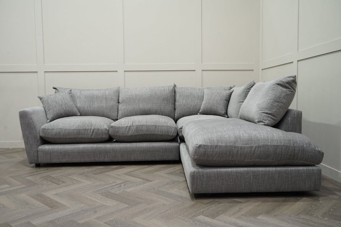 Seattle RHF Corner Sofa, Delta Charcoal