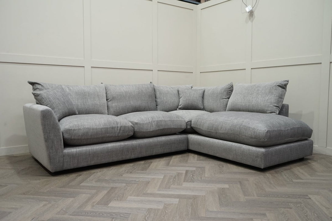 Seattle RHF Corner Sofa, Delta Charcoal