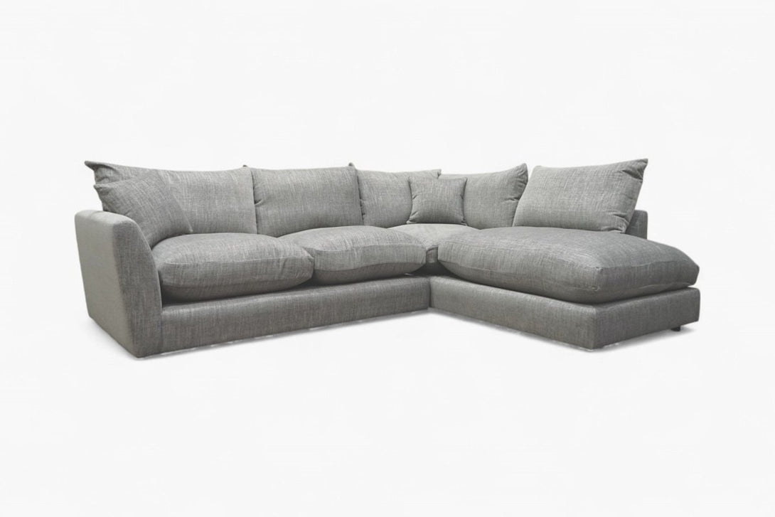 Seattle RHF Corner Sofa, Delta Charcoal