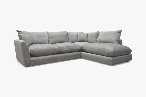 Seattle RHF Corner Sofa, Delta Charcoal